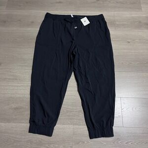 Fabletics Black Jogger Pants Elastic Waist Drawstring Cuffed Athletic Womens XXL